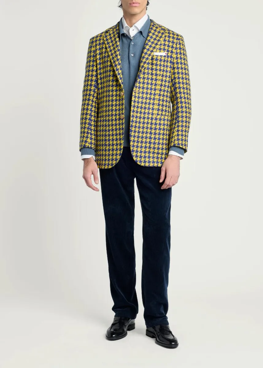 Kiton Men's Cashmere Houndstooth Two-Button Sport Coat | Thumbnail 2 Kiton Men's Cashmere Houndstooth Two-Button Sport Coat | Thumbnail 2