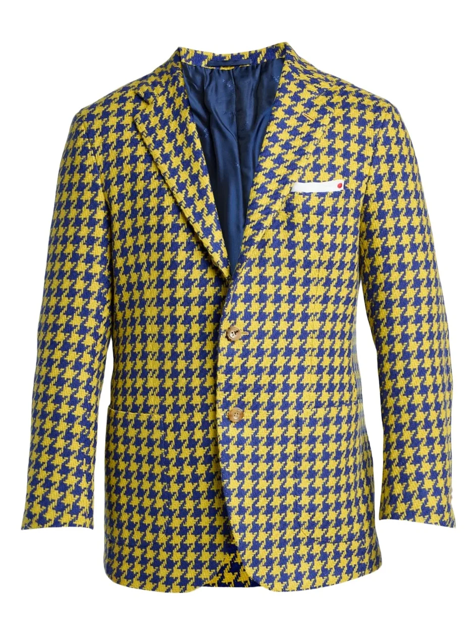 Kiton Men's Cashmere Houndstooth Two-Button Sport Coat
