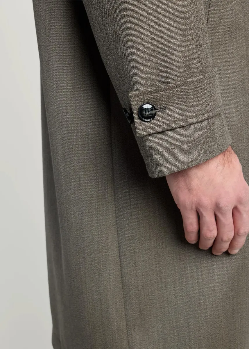 Kiton Men's Wool Twill Overcoat | Thumbnail 5 Kiton Men's Wool Twill Overcoat | Thumbnail 5