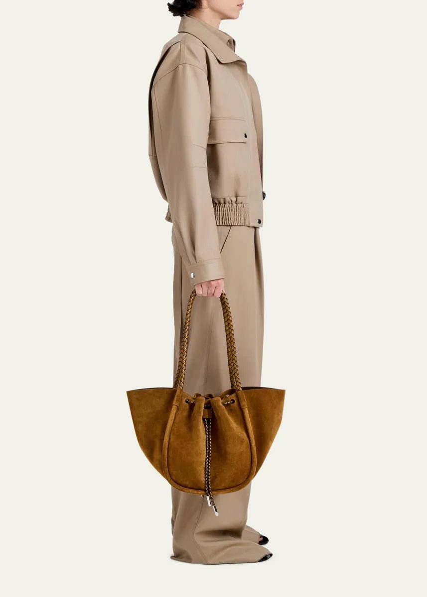 Proenza Schouler Large Ruched Suede Tote Bag | Thumbnail 4 Proenza Schouler Large Ruched Suede Tote Bag | Thumbnail 4