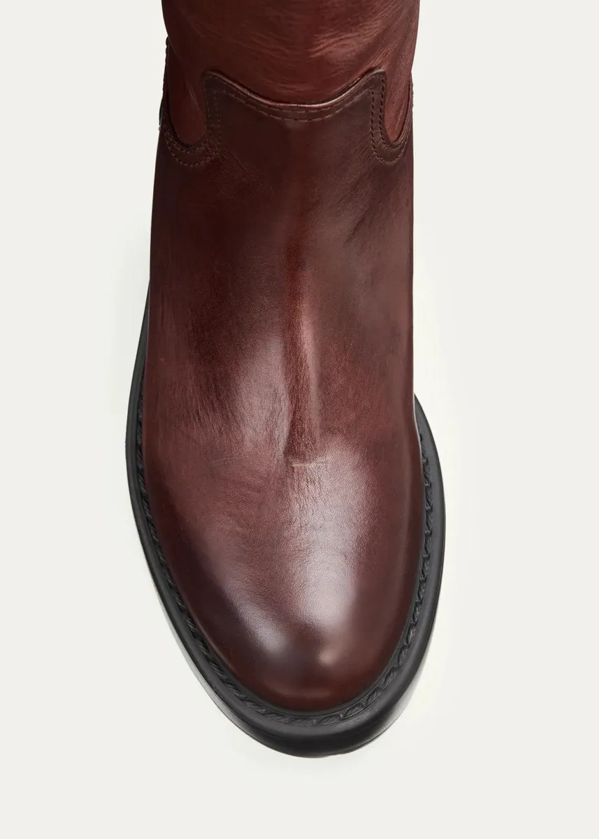 Miu Miu 55mm Lug-Sole Leather Knee-High Boots | Thumbnail 5 Miu Miu 55mm Lug-Sole Leather Knee-High Boots | Thumbnail 5