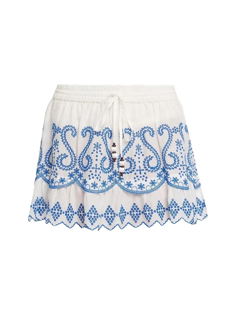 Judith Embroidered Mini Skirt