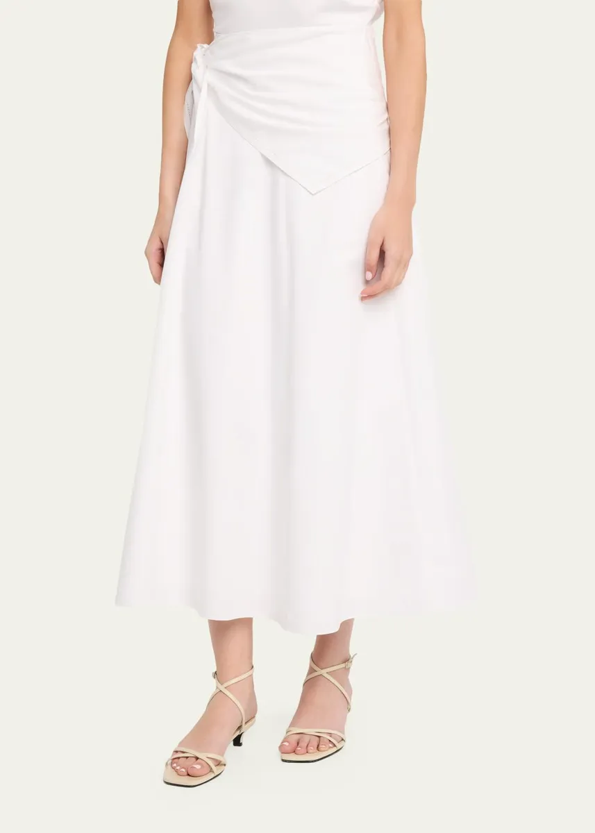 Vince Cotton Scarf Maxi Skirt | Thumbnail 4 Vince Cotton Scarf Maxi Skirt | Thumbnail 4