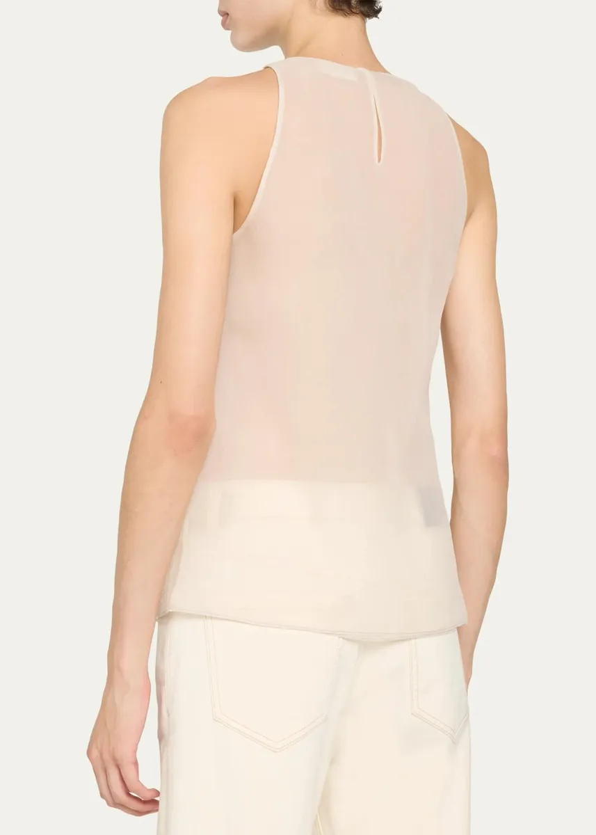 Brunello Cucinelli Animalier Embroidered Silk Tank Top | Thumbnail 3 Brunello Cucinelli Animalier Embroidered Silk Tank Top | Thumbnail 3