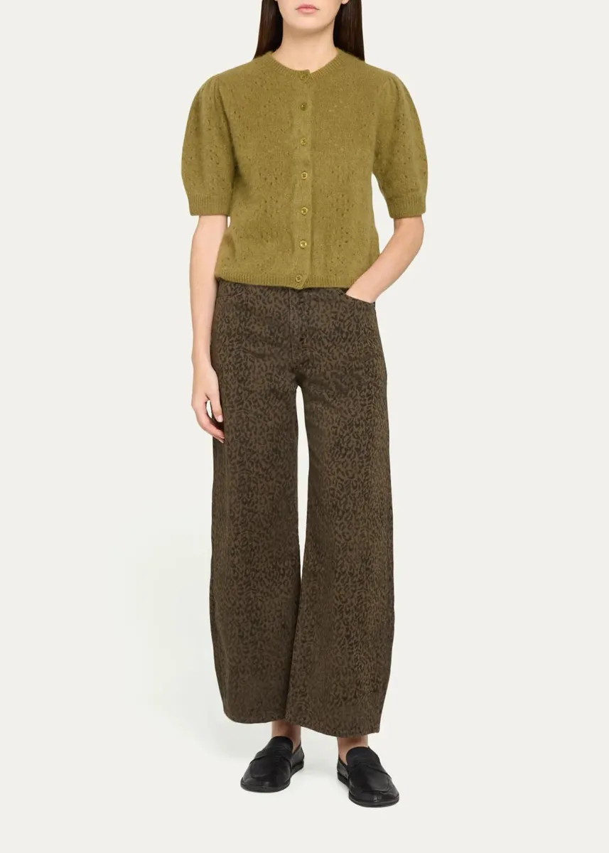 Frame The Bow Leopard Cropped Jeans | Thumbnail 2 Frame The Bow Leopard Cropped Jeans | Thumbnail 2