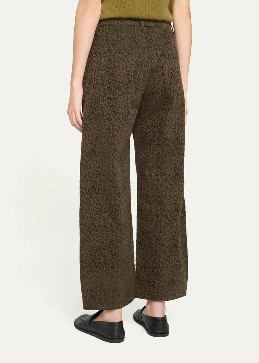 Frame The Bow Leopard Cropped Jeans | Thumbnail 3 Frame The Bow Leopard Cropped Jeans | Thumbnail 3