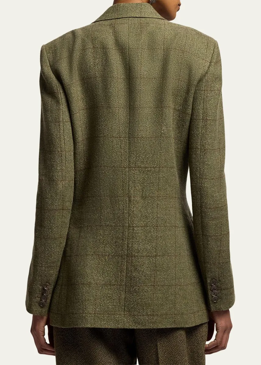 Ralph Lauren Collection Ramona Windowpane Tweed Jacket | Thumbnail 3 Ralph Lauren Collection Ramona Windowpane Tweed Jacket | Thumbnail 3