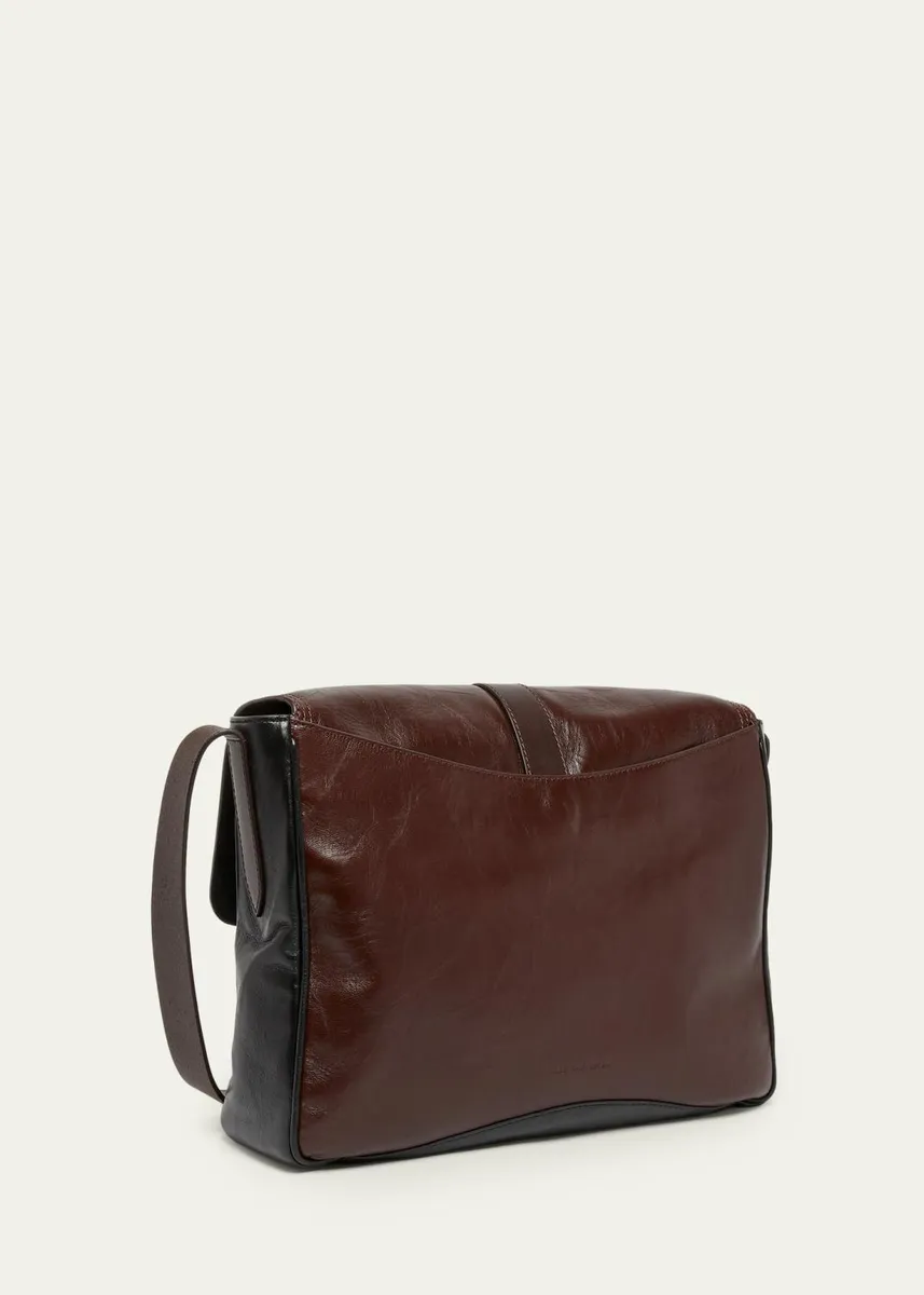 Dries Van Noten Men's Leather Messenger Bag | Thumbnail 3 Dries Van Noten Men's Leather Messenger Bag | Thumbnail 3