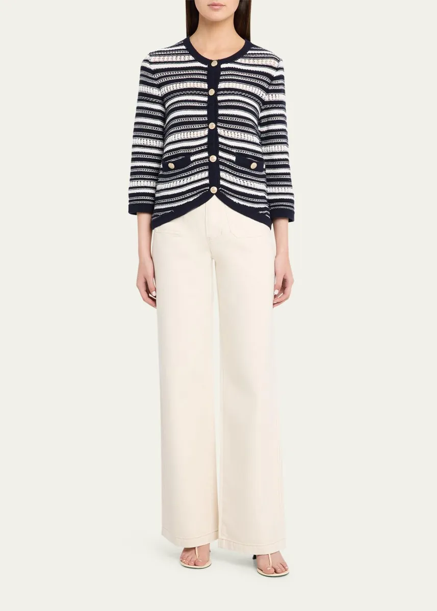 Veronica Beard Bellingham Stripe Knit Cardigan | Thumbnail 2