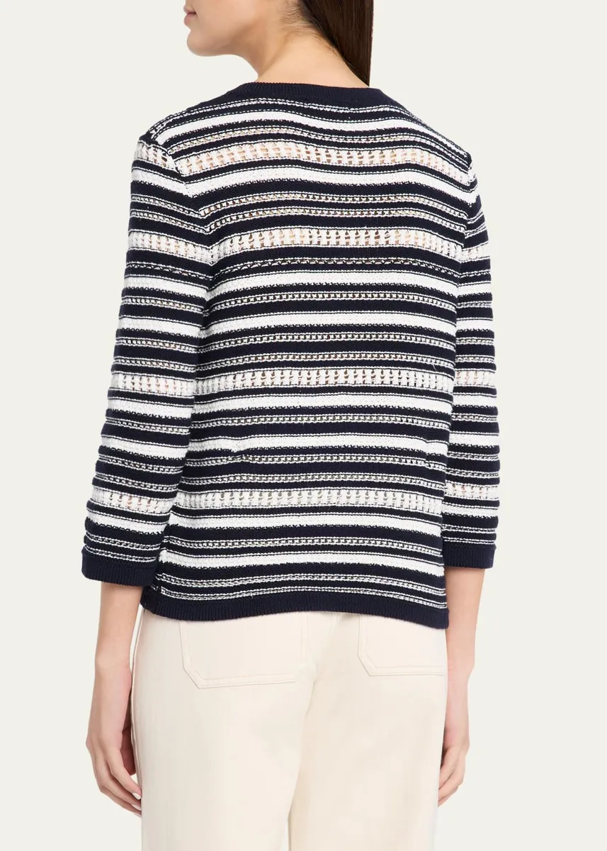 Veronica Beard Bellingham Stripe Knit Cardigan | Thumbnail 3