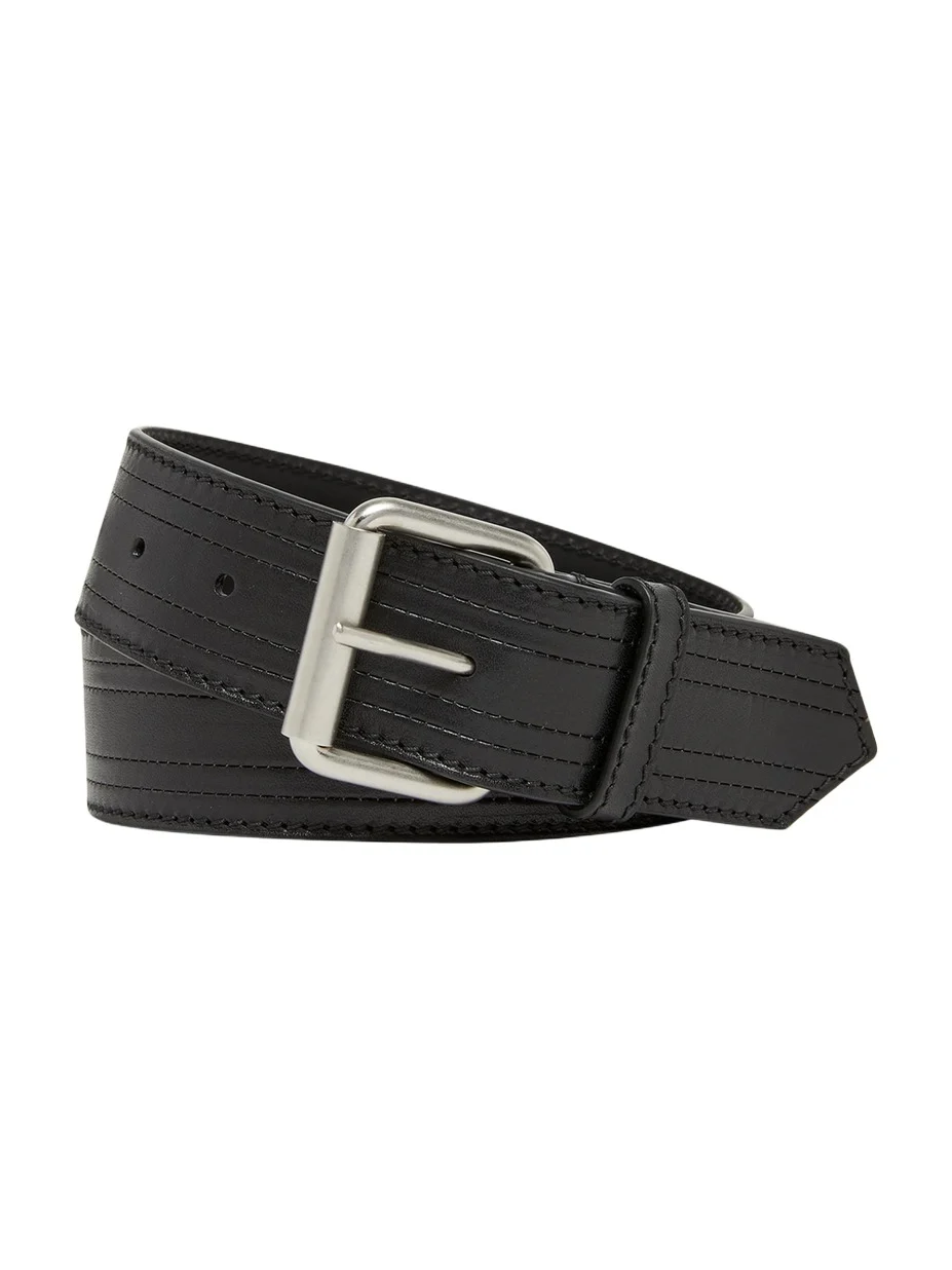 Dries Van Noten Men's Roller-Buckle Leather Belt