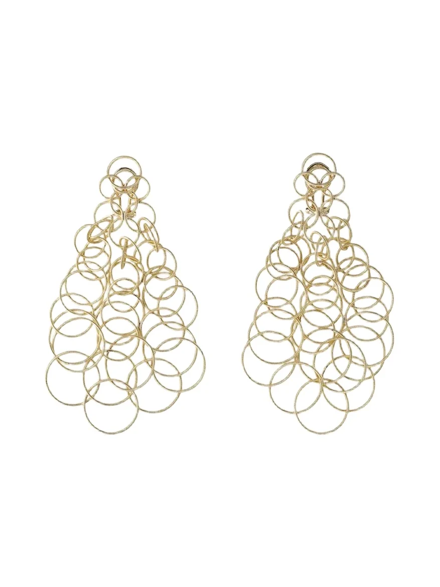 Buccellati Hawaii 18K Yellow Gold Earrings with Hand-Twisted Threads
