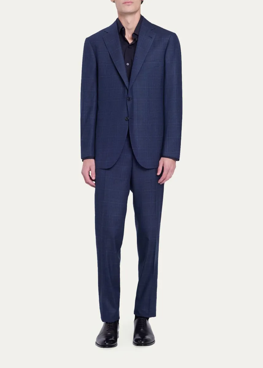 Cesare Attolini Men's Plaid Wool Suit | Thumbnail 6 Cesare Attolini Men's Plaid Wool Suit | Thumbnail 6