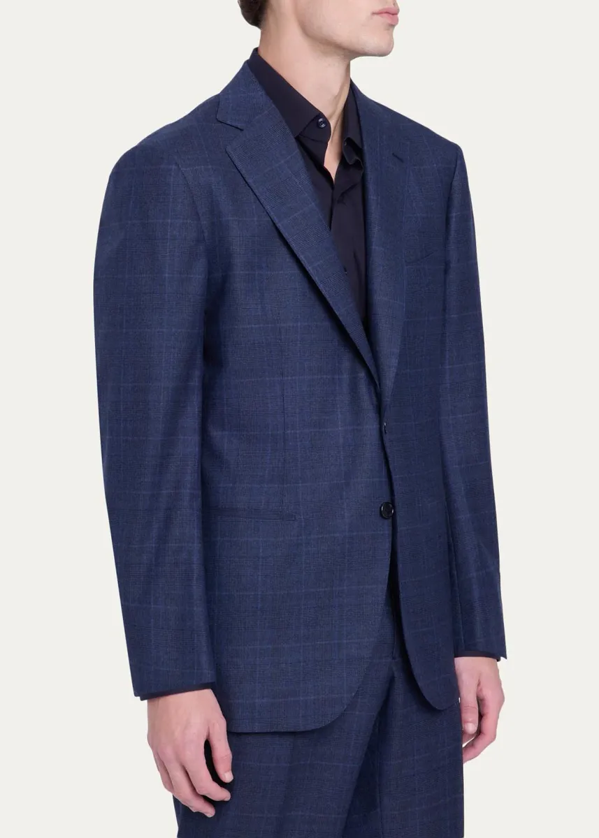 Cesare Attolini Men's Plaid Wool Suit | Thumbnail 8 Cesare Attolini Men's Plaid Wool Suit | Thumbnail 8