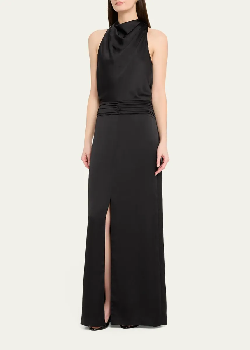 Ramy Brook Charmayne Sleeveless Slit Cowl Gown | Thumbnail 4
