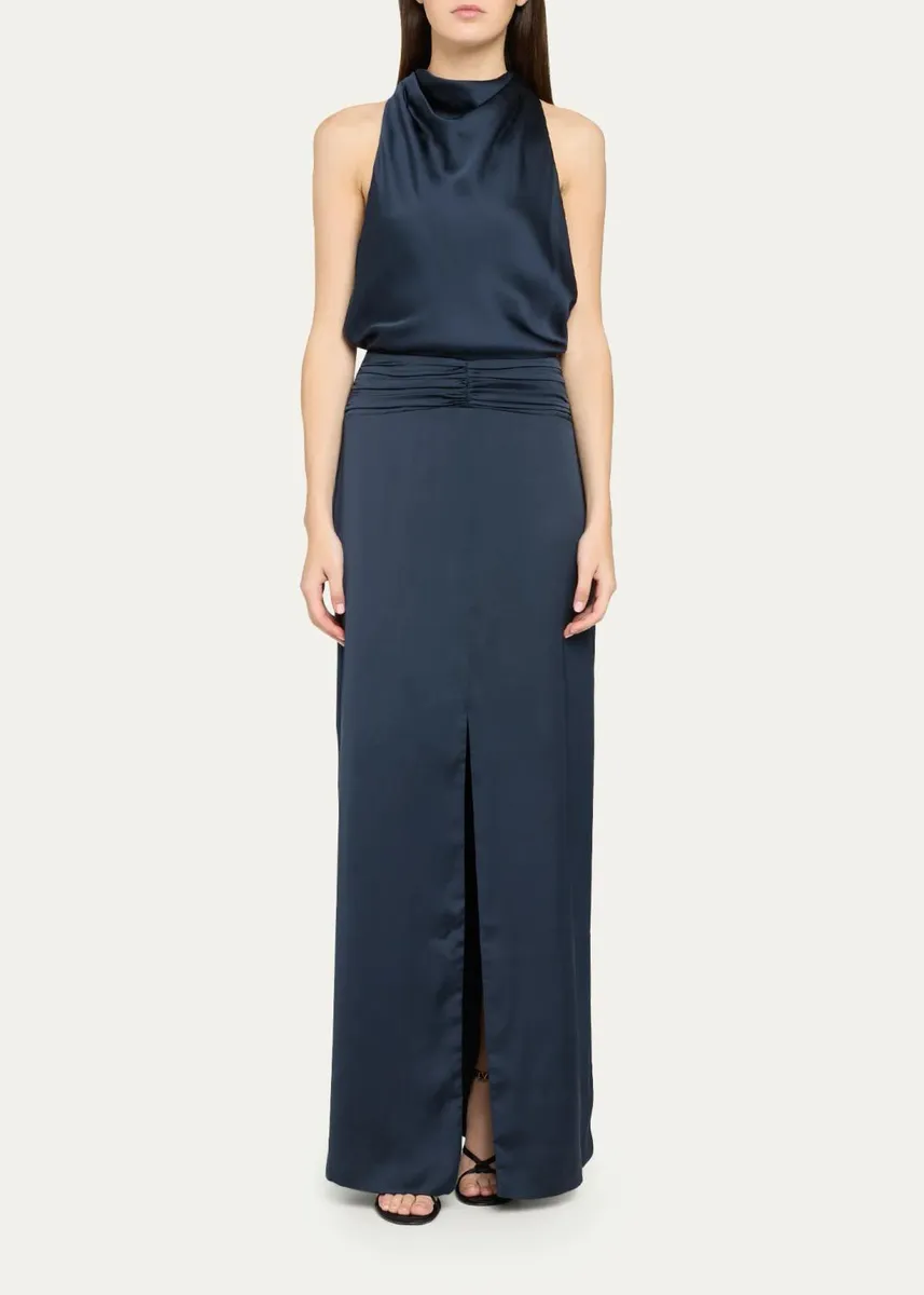 Ramy Brook Charmayne Sleeveless Slit Cowl Gown | Thumbnail 6