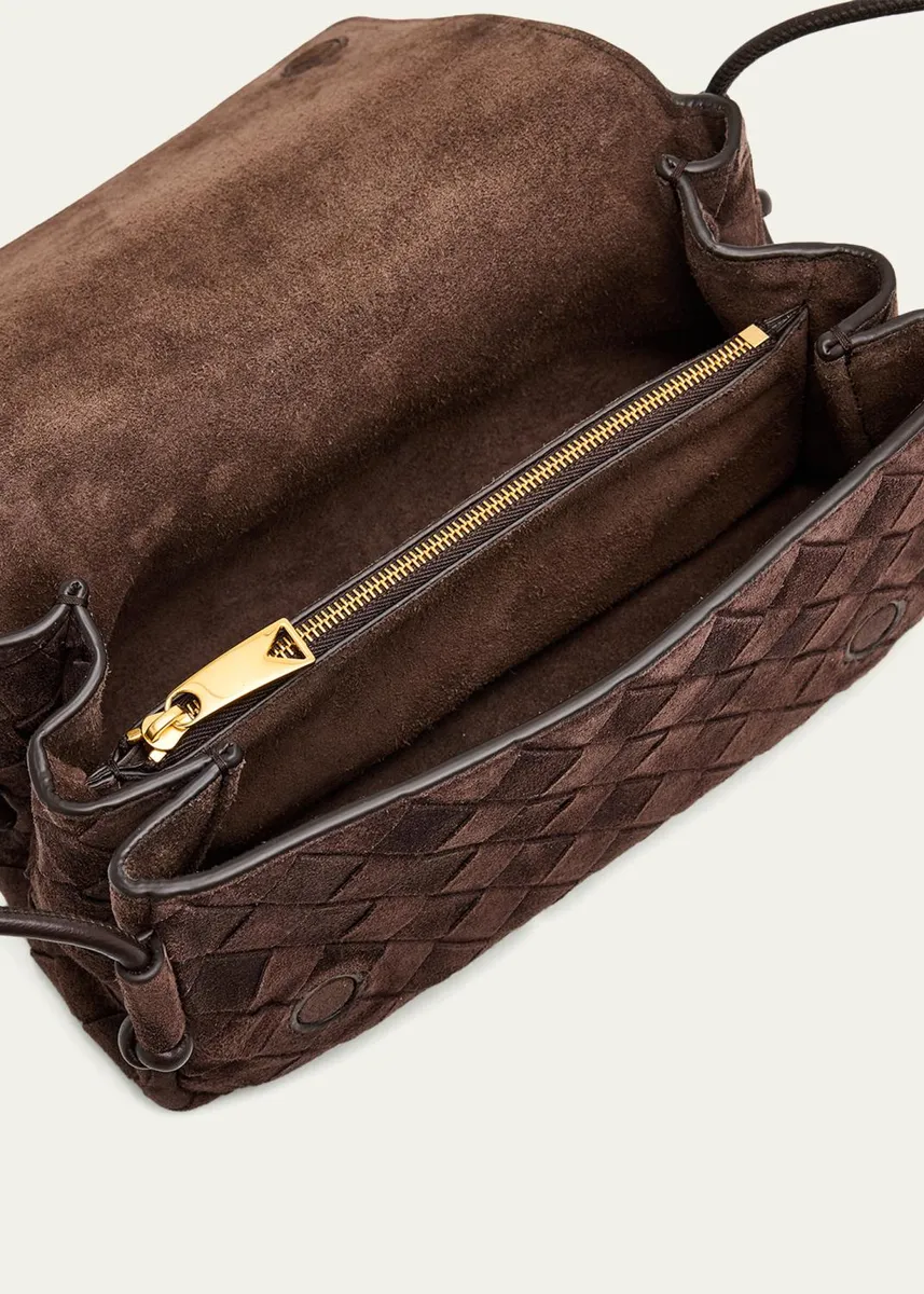 Bottega Veneta Smooth Suede Crossbody Bag | Thumbnail 4 Bottega Veneta Smooth Suede Crossbody Bag | Thumbnail 4