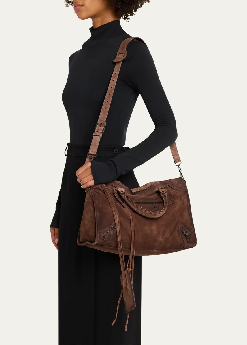 Balenciaga Le City Medium Leather Tote Bag | Thumbnail 2