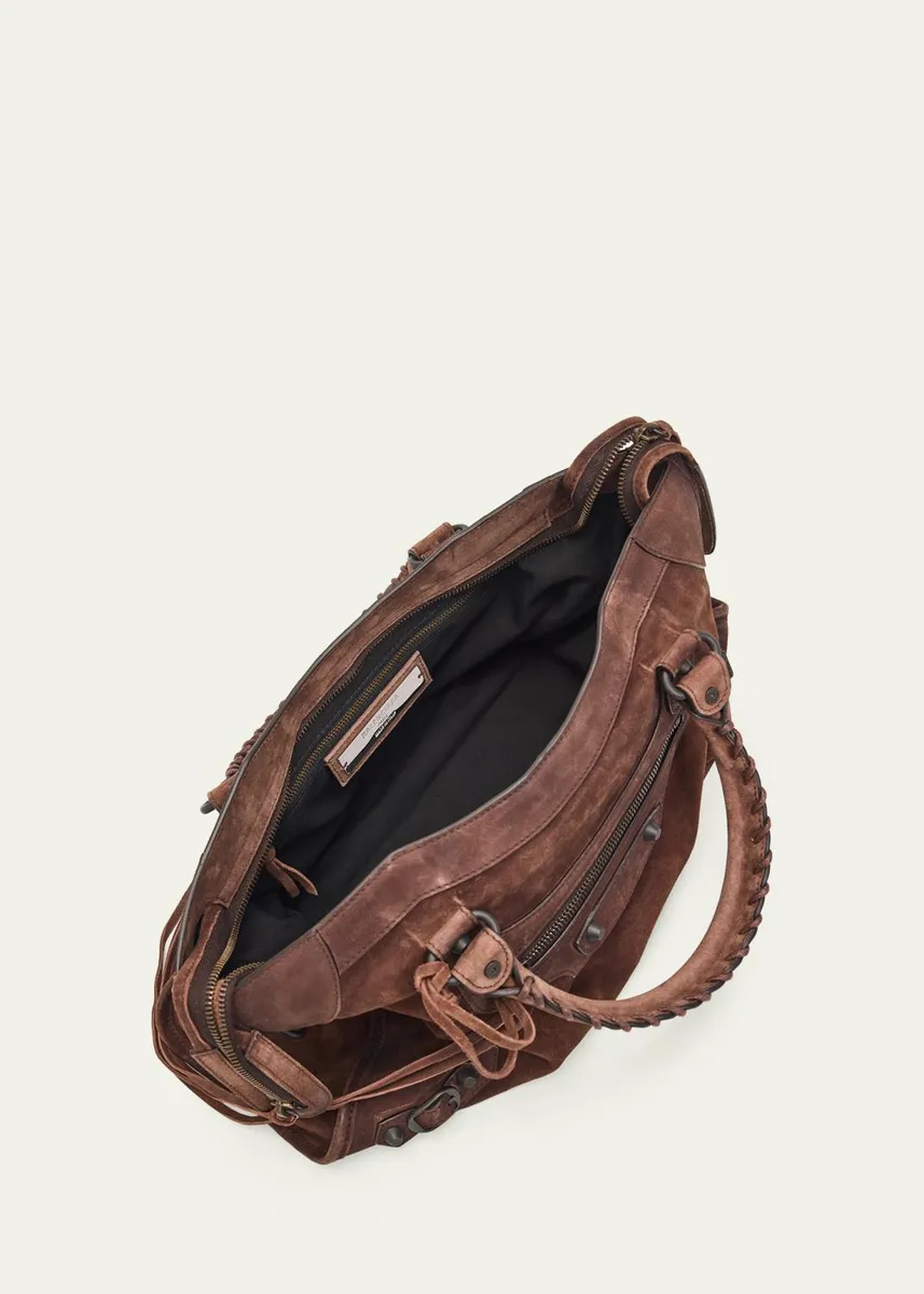 Balenciaga Le City Medium Leather Tote Bag | Thumbnail 4