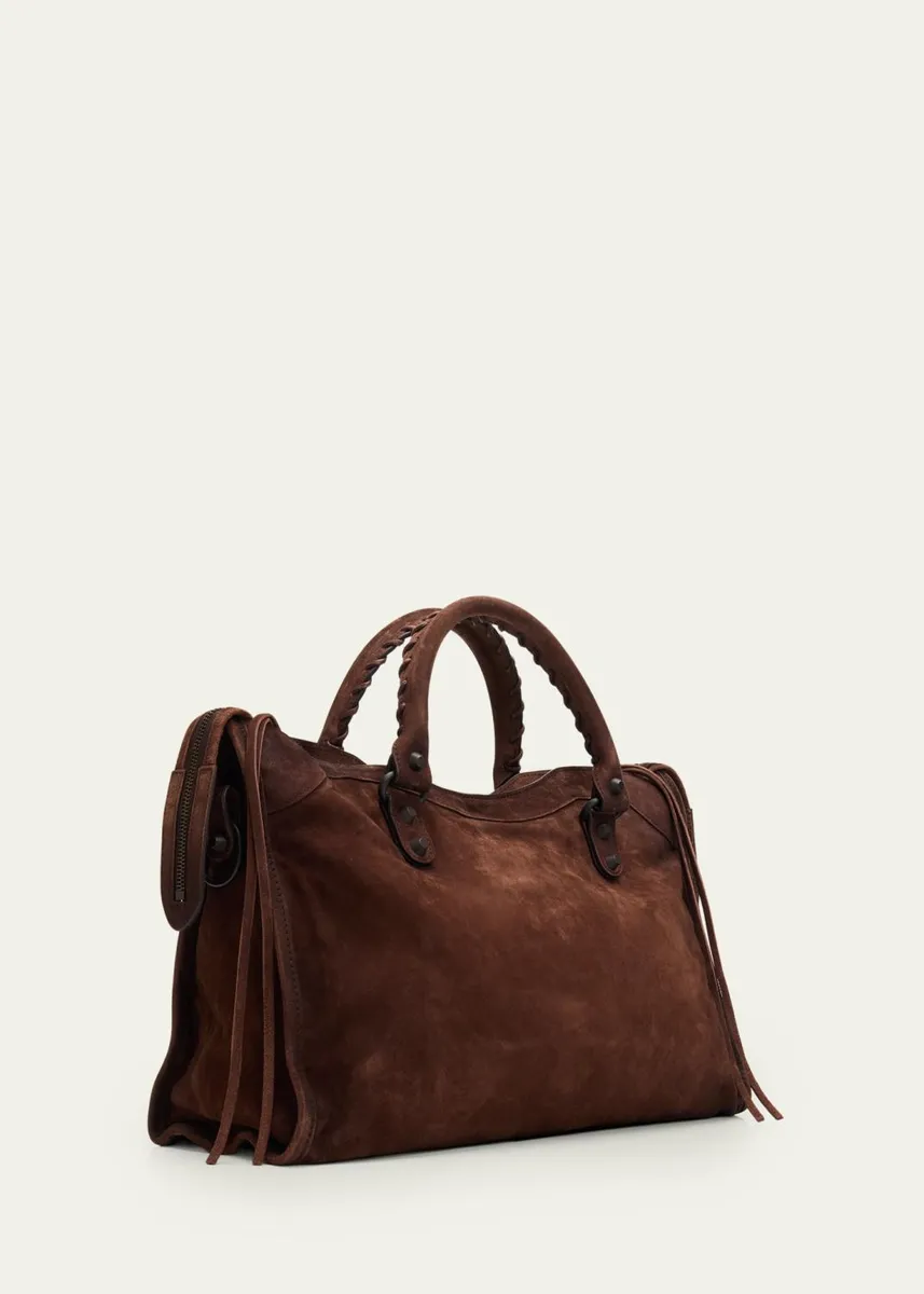 Balenciaga Le City Medium Leather Tote Bag | Thumbnail 3