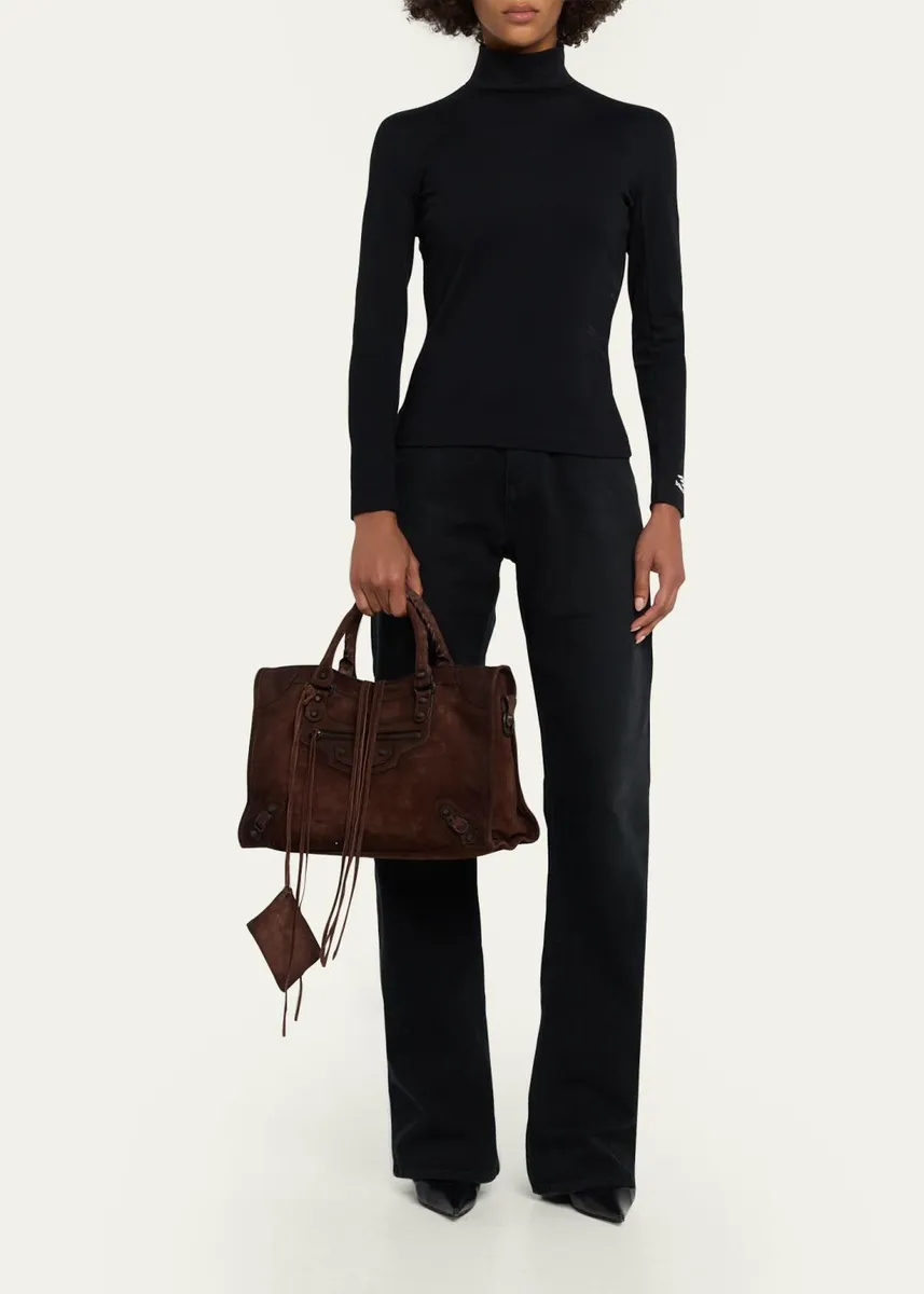 Balenciaga Le City Medium Leather Tote Bag | Thumbnail 5