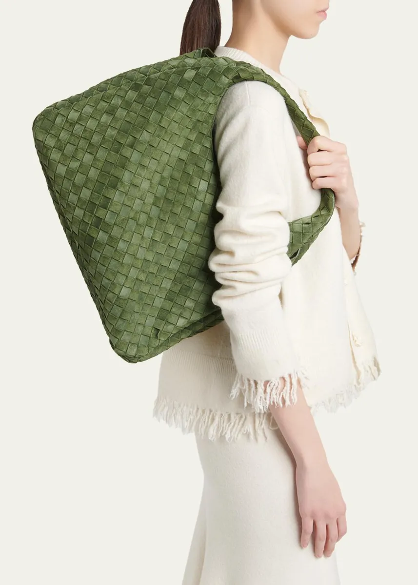 Bottega Veneta Campana Large Suede Shoulder Bag | Thumbnail 2