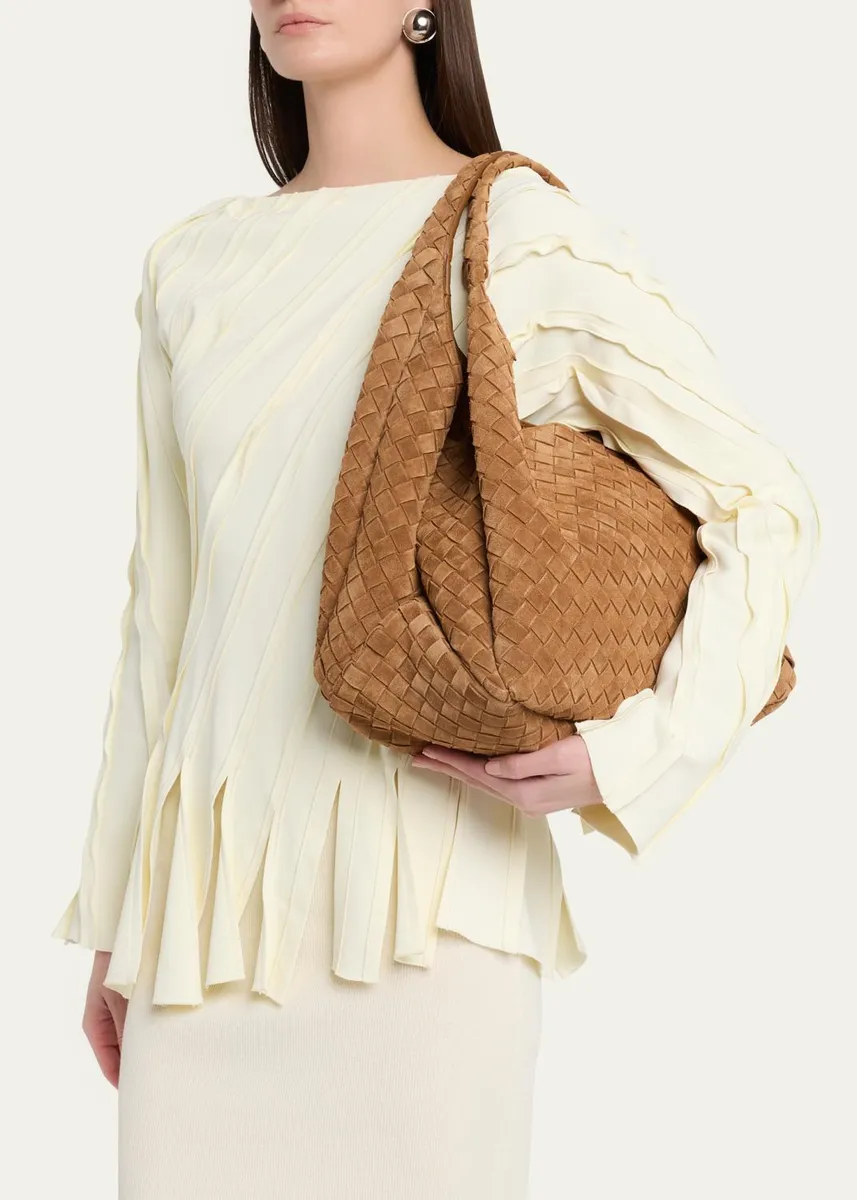 Bottega Veneta Campana Large Suede Shoulder Bag | Thumbnail 6