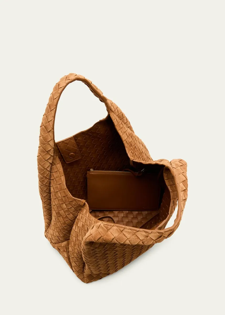 Bottega Veneta Campana Large Suede Shoulder Bag | Thumbnail 8