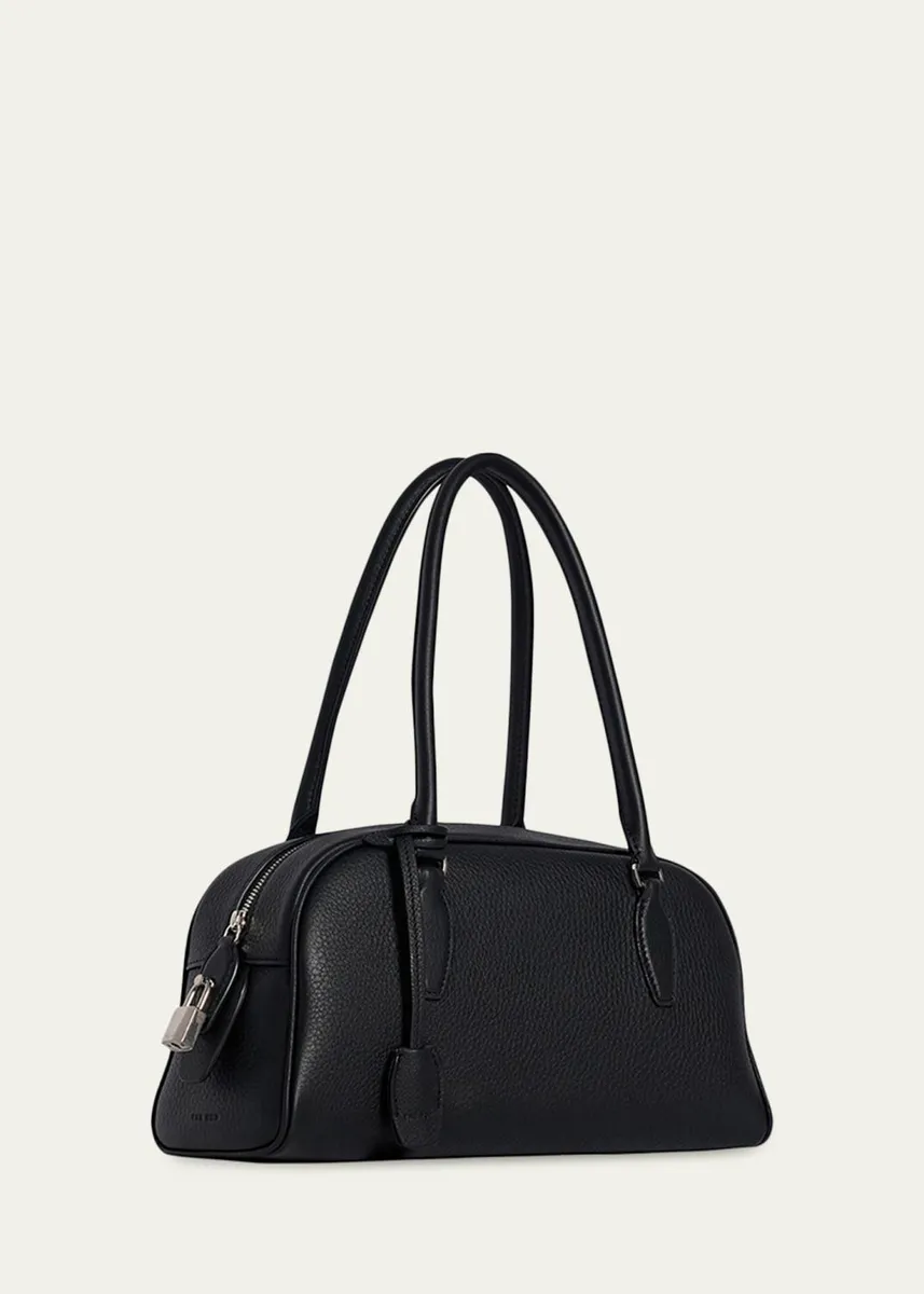 The Row India East-West Leather Bowling Shoulder Bag | Thumbnail 3
