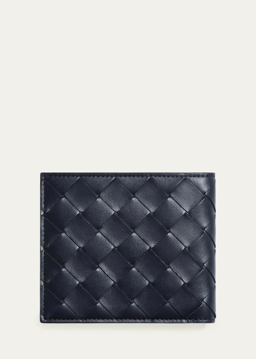 Bottega Veneta Men's Intrecciato Leather Colorblock Bifold Wallet | Thumbnail 3 Bottega Veneta Men's Intrecciato Leather Colorblock Bifold Wallet | Thumbnail 3
