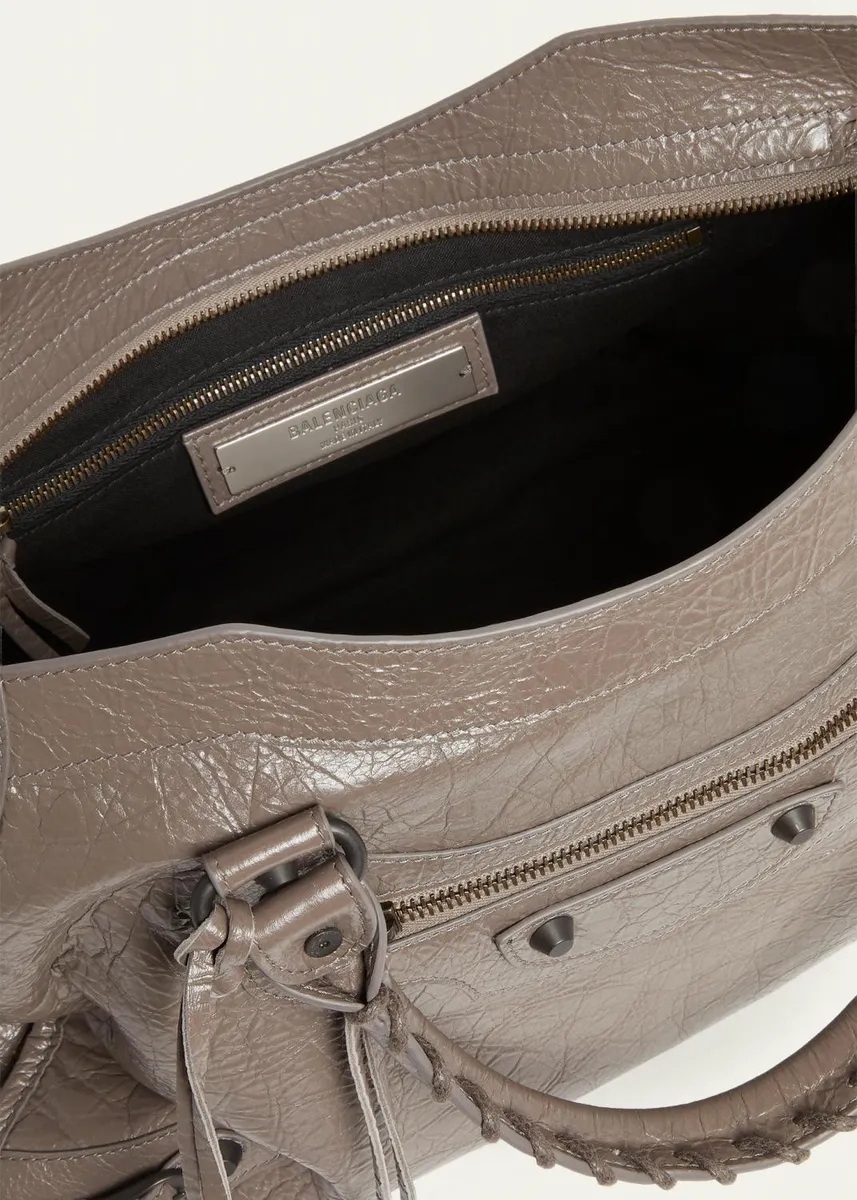 Balenciaga Le City Lambskin Leather Tote Bag | Thumbnail 4 Balenciaga Le City Lambskin Leather Tote Bag | Thumbnail 4
