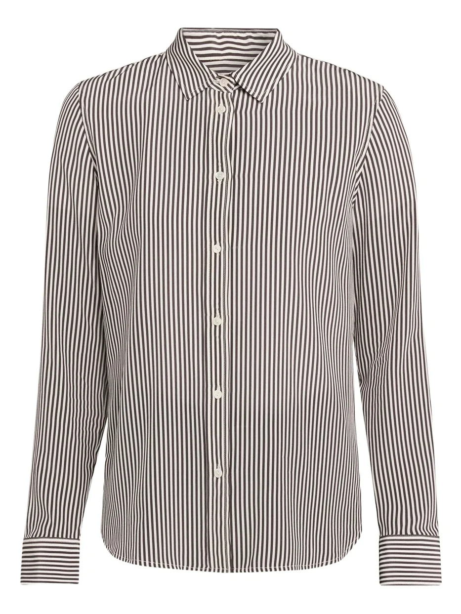 Nili Lotan Spotted Silk Button-Down Blouse