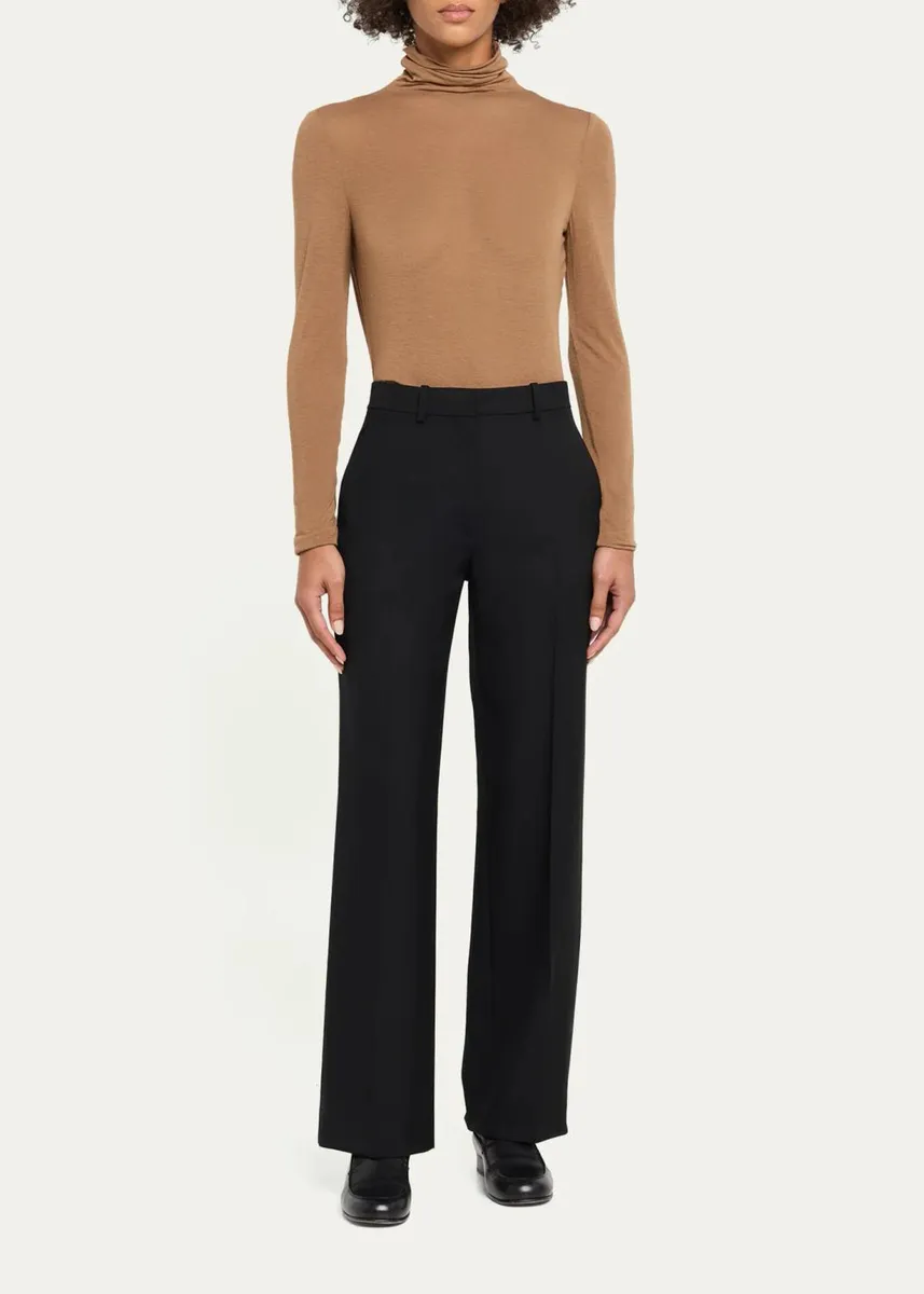 Lafayette 148 New York Elongated Viscose-Cashmere Jersey Turtleneck | Thumbnail 2 Lafayette 148 New York Elongated Viscose-Cashmere Jersey Turtleneck | Thumbnail 2