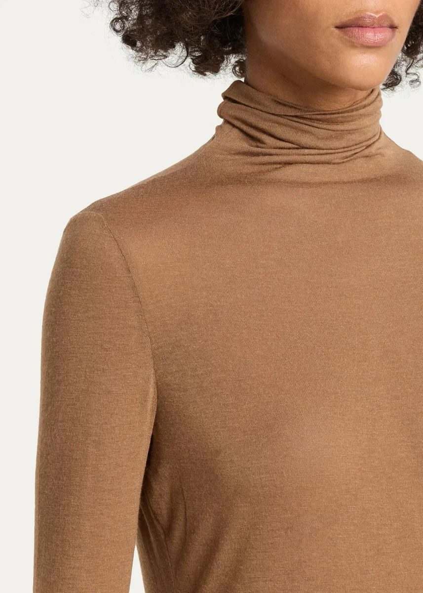 Lafayette 148 New York Elongated Viscose-Cashmere Jersey Turtleneck | Thumbnail 5 Lafayette 148 New York Elongated Viscose-Cashmere Jersey Turtleneck | Thumbnail 5