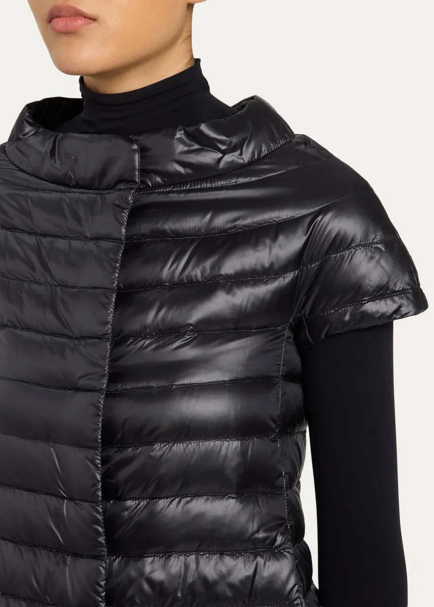 HERNO Emilia Water-Resistant Ultralight Nylon Puffer Cape | Thumbnail 5 HERNO Emilia Water-Resistant Ultralight Nylon Puffer Cape | Thumbnail 5