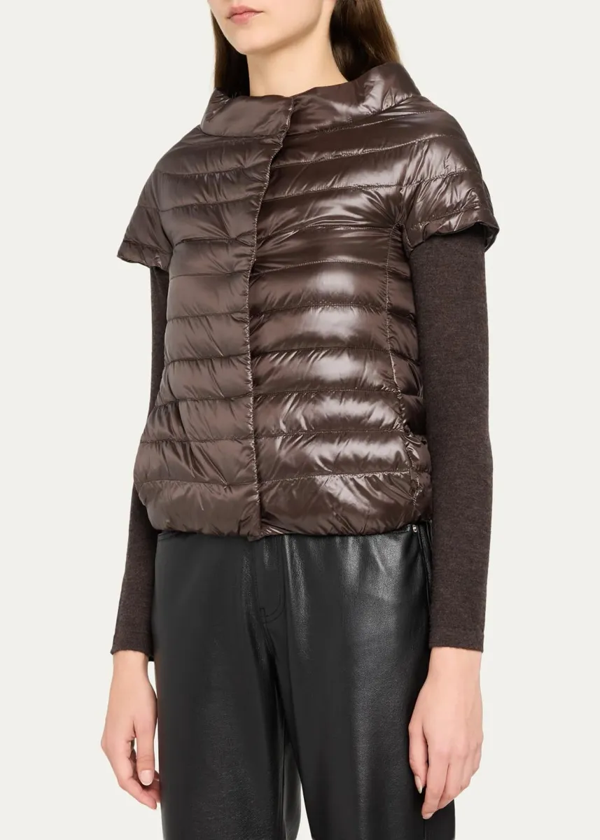 HERNO Emilia Water-Resistant Ultralight Nylon Puffer Cape | Thumbnail 8 HERNO Emilia Water-Resistant Ultralight Nylon Puffer Cape | Thumbnail 8