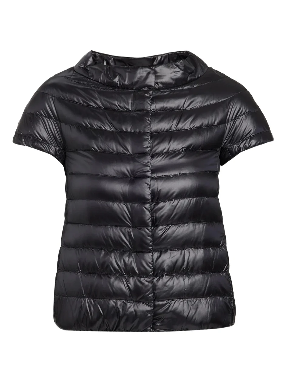 HERNO Emilia Water-Resistant Ultralight Nylon Puffer Cape