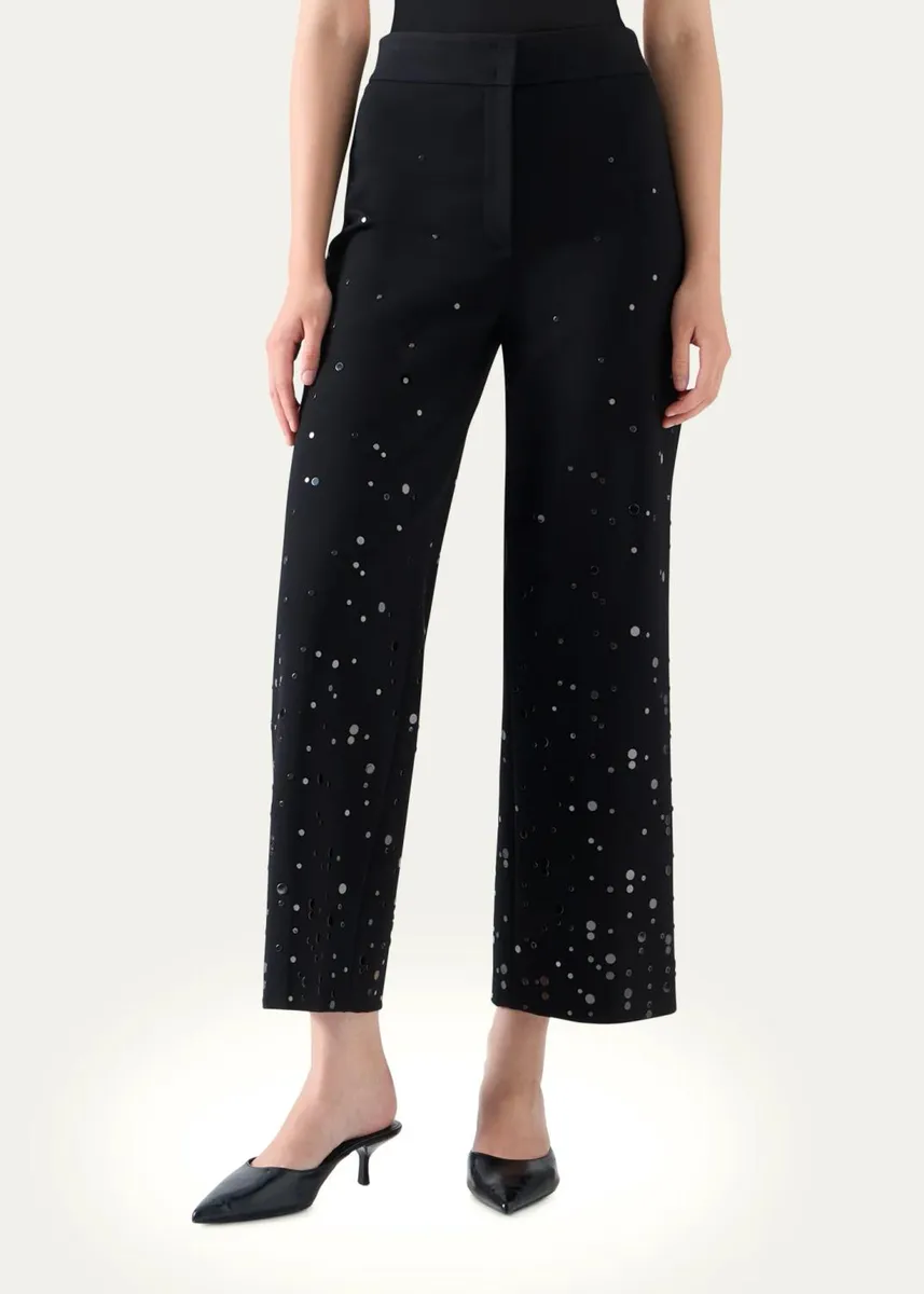 Akris punto Chieko Embellished Straight-Leg Ankle Pants | Thumbnail 3 Akris punto Chieko Embellished Straight-Leg Ankle Pants | Thumbnail 3