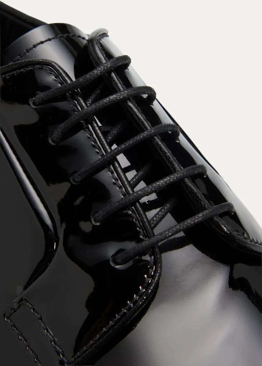 Prada Men's Vernice Formal Derby Shoes | Thumbnail 3