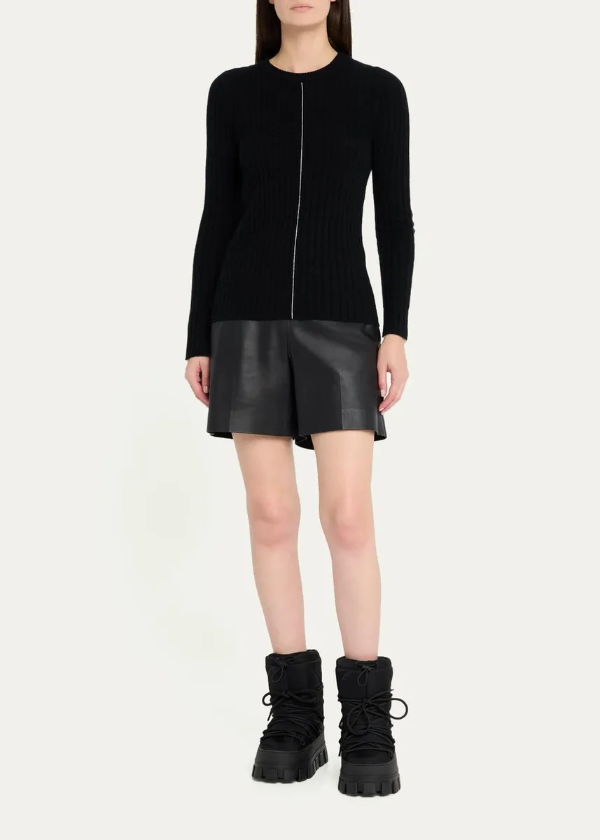 Prada Triangle Logo Lug-Sole Nylon Snow Boots | Thumbnail 3