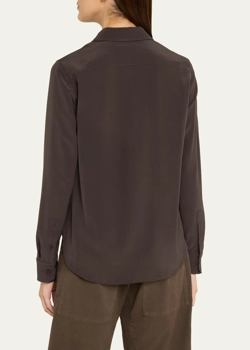 Nili Lotan Gaia Silk Button-Front Shirt | Thumbnail 3 Nili Lotan Gaia Silk Button-Front Shirt | Thumbnail 3