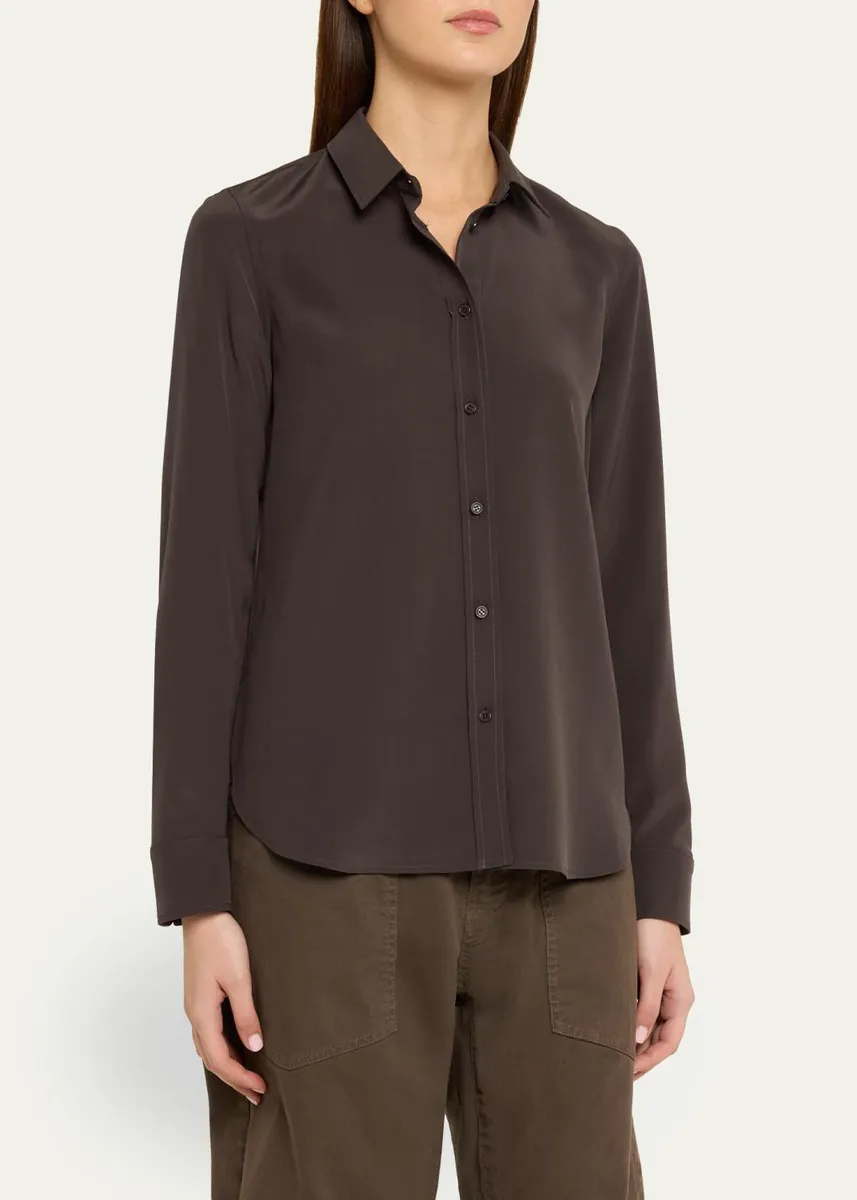 Nili Lotan Gaia Silk Button-Front Shirt | Thumbnail 4 Nili Lotan Gaia Silk Button-Front Shirt | Thumbnail 4