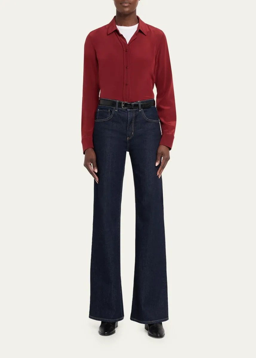 Nili Lotan Gaia Silk Button-Front Shirt | Thumbnail 6 Nili Lotan Gaia Silk Button-Front Shirt | Thumbnail 6