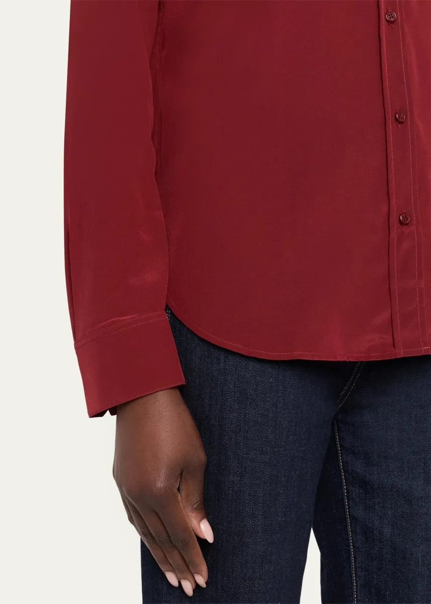 Nili Lotan Gaia Silk Button-Front Shirt | Thumbnail 9 Nili Lotan Gaia Silk Button-Front Shirt | Thumbnail 9