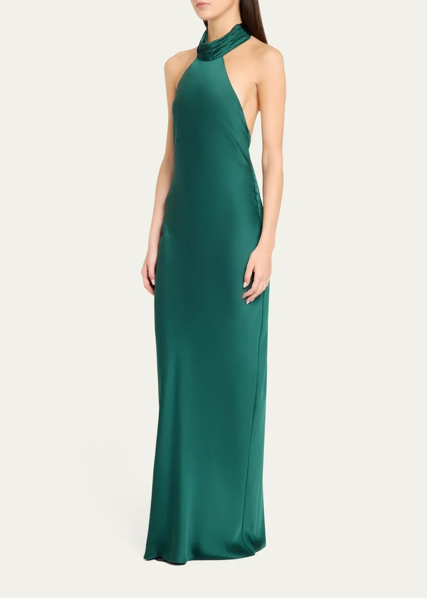 Ramy Brook Tatiana Low-Cut Halter Column Gown | Thumbnail 4 Ramy Brook Tatiana Low-Cut Halter Column Gown | Thumbnail 4