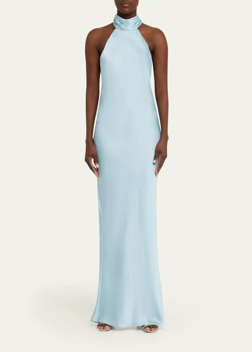Ramy Brook Tatiana Low-Cut Halter Column Gown | Thumbnail 6 Ramy Brook Tatiana Low-Cut Halter Column Gown | Thumbnail 6