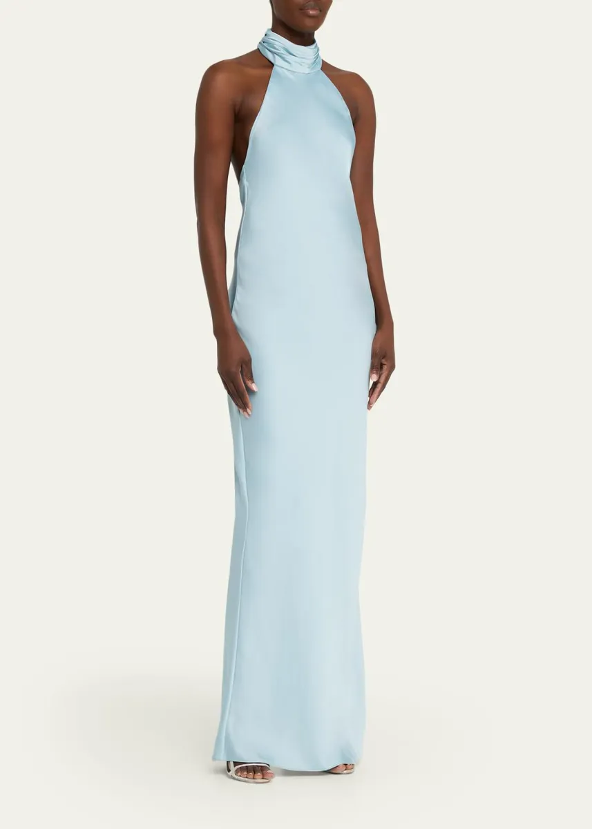 Ramy Brook Tatiana Low-Cut Halter Column Gown | Thumbnail 8 Ramy Brook Tatiana Low-Cut Halter Column Gown | Thumbnail 8
