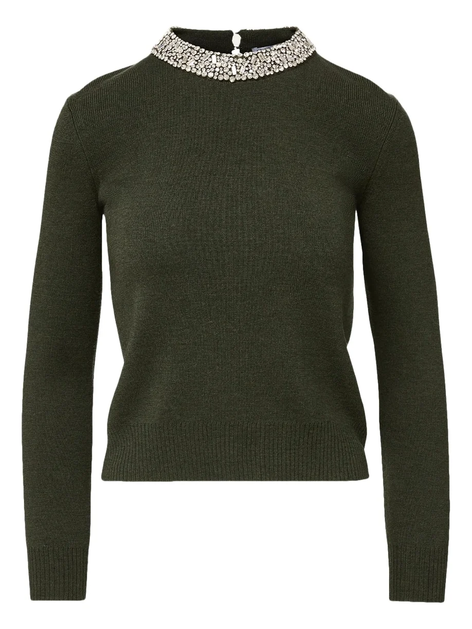Veronica Beard Daro Embellished Wool Sweater