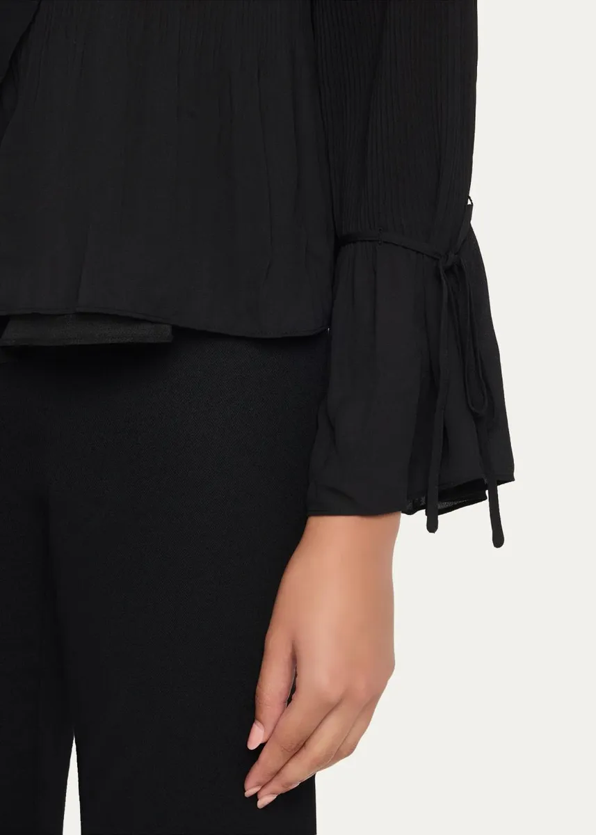 Cinq à Sept Nixed Pleated Ruffle-Trim Peplum Top | Thumbnail 5 Cinq à Sept Nixed Pleated Ruffle-Trim Peplum Top | Thumbnail 5