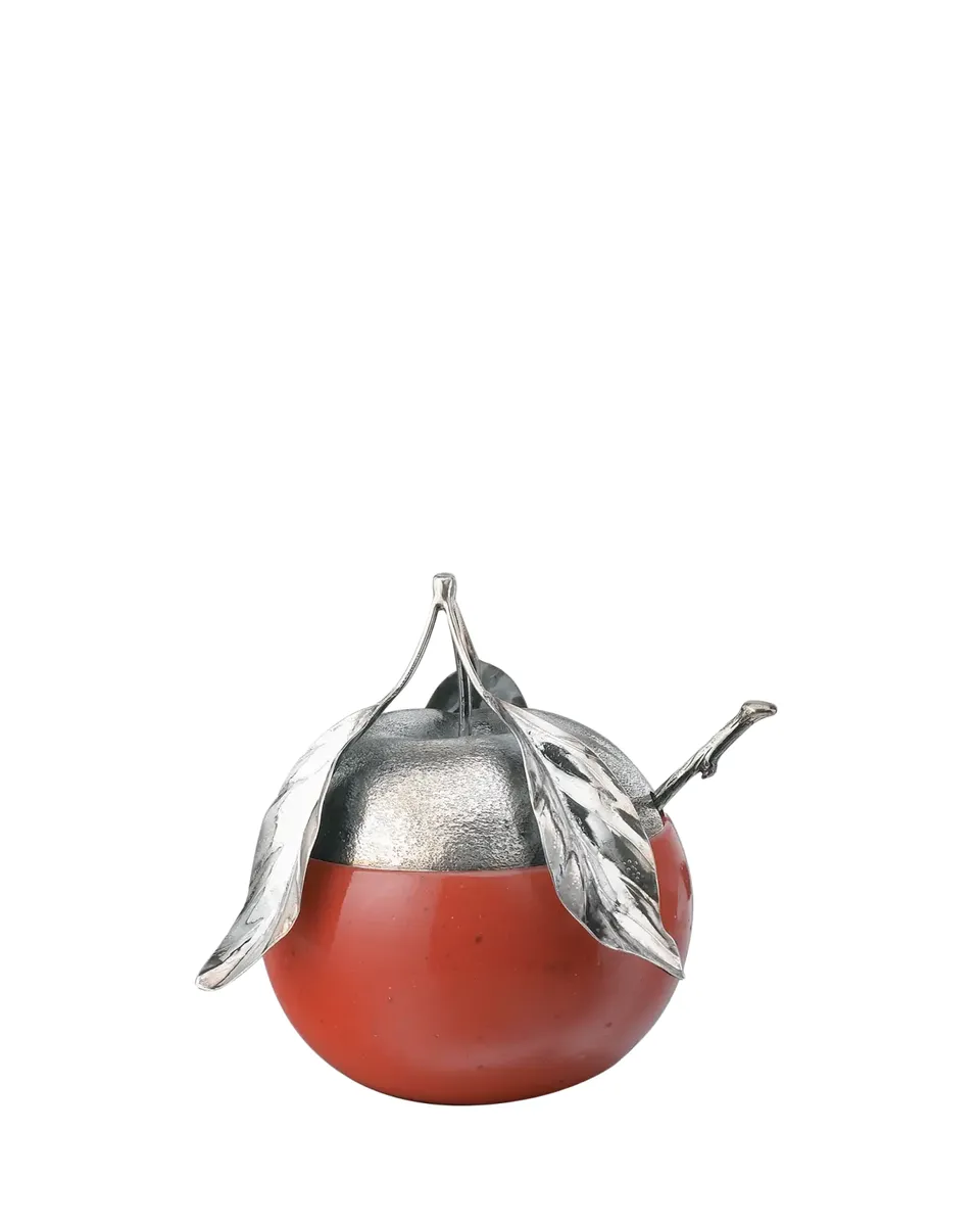 Buccellati Murano Glass & Sterling Silver Red Apple Jam Jar | Thumbnail 2 Buccellati Murano Glass & Sterling Silver Red Apple Jam Jar | Thumbnail 2